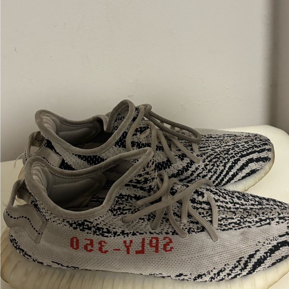 Yeezy 350 V2 Zebra with Red Detail